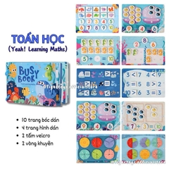 Đồ Chơi Bóc Dán Nhiều Chủ Đề Busy Book Montessori Cho Bé – Sách Tương Tác Chủ Đề Động Vật, Số Đếm, Giao Thông, Khủng Long