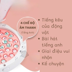 Đồ Chơi Câu Cá Nam Châm kèm cân toán học có phát nhạc Tiếng Anh, thẻ bảng chữ số, sạc pin bằng USB và 45 cá nhỏ
