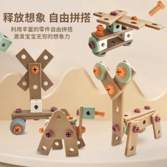 Hộp Kỹ Thuật 144 Chi Tiết Cho Bé – Bộ Đồ Chơi Lắp Ráp DIY Có Máy Khoan Pin, Phát Triển Tư Duy Sáng Tạo Cho Trẻ 3+