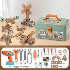 Hộp Kỹ Thuật 144 Chi Tiết Cho Bé – Bộ Đồ Chơi Lắp Ráp DIY Có Máy Khoan Pin, Phát Triển Tư Duy Sáng Tạo Cho Trẻ 3+
