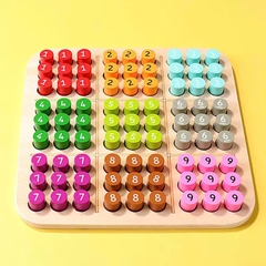 Đồ Chơi Gỗ SUDOKU Montessori Học Số Và Màu Sắc Cho Bé – Bảng Ghép Số Tư Duy Toán Học 1-9