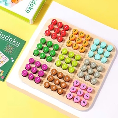 Đồ Chơi Gỗ SUDOKU Montessori Học Số Và Màu Sắc Cho Bé – Bảng Ghép Số Tư Duy Toán Học 1-9