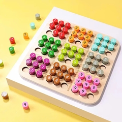 Đồ Chơi Gỗ SUDOKU Montessori Học Số Và Màu Sắc Cho Bé – Bảng Ghép Số Tư Duy Toán Học 1-9