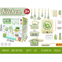 Bộ Đồ Chơi Nhà Bếp Cho Bé Chủ Đề Khủng Long – Set Nấu Ăn Mini Kèm Bếp & Dụng Cụ 20 Chi Tiết
