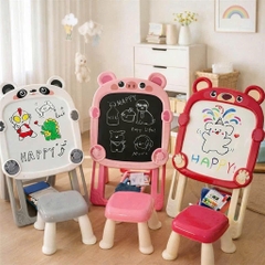 Bảng Vẽ Cho Bé Kèm Ghế Ngồi Hình Gấu Dễ Thương – Bảng Viết Xóa Thông Minh Có Thể Gấp Gọn