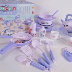 Bộ Đồ Chơi Nhà Bếp Cho Bé Chủ Đề Khủng Long – Set Nấu Ăn Mini Kèm Bếp & Dụng Cụ 20 Chi Tiết