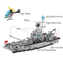 BỘ LẮP RÁP TÀU CHIẾN WARSHIP Túi 554 CHI TIẾT – NHỎ GỌN NHƯNG CỰC CHẤT