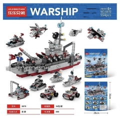BỘ LẮP RÁP TÀU CHIẾN WARSHIP Túi 554 CHI TIẾT – NHỎ GỌN NHƯNG CỰC CHẤT