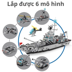 BỘ LẮP RÁP TÀU CHIẾN WARSHIP Túi 554 CHI TIẾT – NHỎ GỌN NHƯNG CỰC CHẤT
