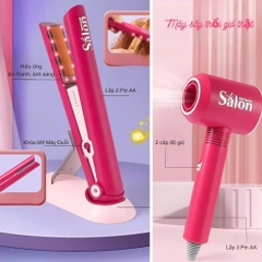 Bộ Đồ Chơi Làm Tóc Cho Bé Hair Salon Kèm Máy Sấy Máy Duỗi Lược Kẹp Tóc Phụ Kiện Công Chúa