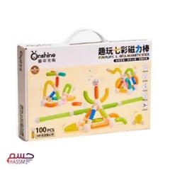 Bộ Thanh Nam Châm Xếp Hình Cho Bé 60/100 Chi Tiết Đồ Chơi Giáo Dục Sáng Tạo Magnetic Stick