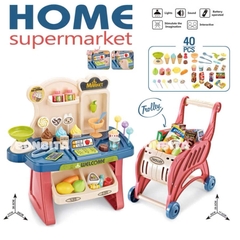 Đồ chơi nhà bếp cỡ lớn cao 72cm - 100cm nấu ăn có máy hấp trứng, vòi nước kèm hiệu ứng đèn âm thanh cho bé