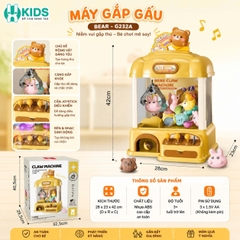 Máy Gắp Thú Bông Mini Có Nhạc Đèn LED Kích Thước Lớn 40cm Cho Bé – Đồ Chơi Tương Tác Xkids