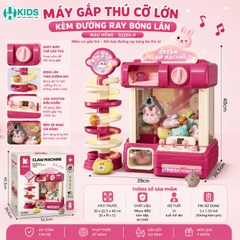 Máy Gắp Thú Bông Mini Có Nhạc Đèn LED Kích Thước Lớn 40cm Cho Bé – Đồ Chơi Tương Tác Xkids