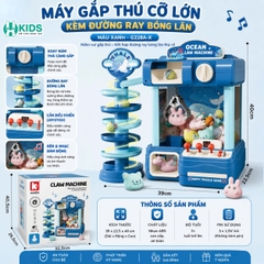 Máy Gắp Thú Bông Mini Có Nhạc Đèn LED Kích Thước Lớn 40cm Cho Bé – Đồ Chơi Tương Tác Xkids