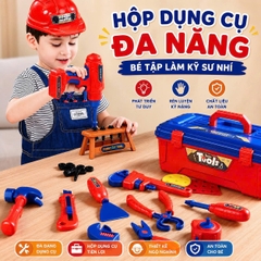 Hộp Dụng Cụ Kỹ Sư Di Động Có Máy Khoan Điện Cho Bé – Đồ Chơi Lắp Ráp STEM Xkids