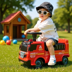 Xe Chòi Chân Xe Tải Đỏ Cho Bé – Biến Hình Gara 2in1, Kèm 4 Xe Mini – Mã ZH914