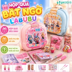 Hộp Quà Bất Ngờ Labubu Dạng Vali Có Tay Cầm, Nhiều Phụ Kiện Ngẫu Nhiên Cho Bé