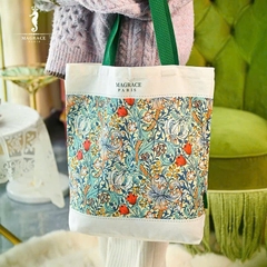 Túi xách MAGRACE PARIS chất vải Canvas họa tiết hoa huệ vàng