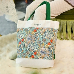 Túi xách MAGRACE PARIS chất vải Canvas họa tiết hoa huệ vàng