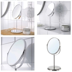 Gương IKEA TRENSUM Gương hai mặt bằng thép không gỉ có chức năng phóng đại