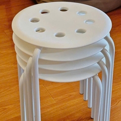 Ghế đôn tròn đa năng IKEA Marius mặt nhựa sần