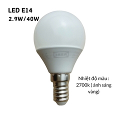 IKEA - Bóng đèn LED SOLHETTA ( các loại đui E14, E27)
