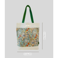 Túi xách MAGRACE PARIS chất vải Canvas họa tiết hoa huệ vàng