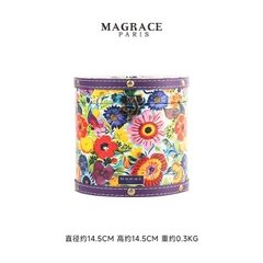 Hộp đựng giấy ăn MAGRACE PARIS loại tròn da PU
