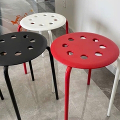 Ghế đôn tròn đa năng IKEA Marius mặt nhựa sần
