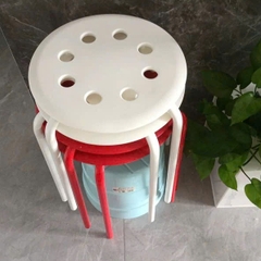 Ghế đôn tròn đa năng IKEA Marius mặt nhựa sần