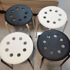 Ghế đôn tròn đa năng IKEA Marius mặt nhựa sần
