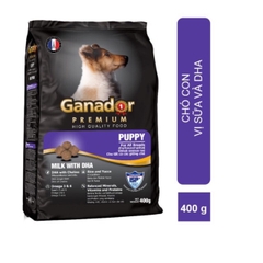 Thức ăn cho chó con vị sữa Ganador Puppy Milk with DHA 400g