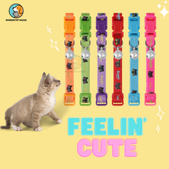 Vòng Cổ Họa Tiết Cute Cat Cao Cấp Cho Thú Cưng