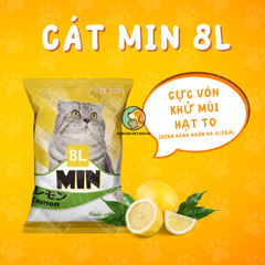 Cát MIN 8L vệ sinh cho mèo Nhật Bản vón, khử mùi tốt