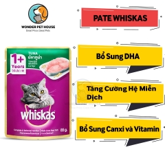 Pate Whiskas Pate 80g - Món ngon bổ dưỡng cho Mèo Cưng, Giàu dinh dưỡng.