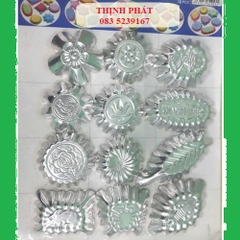 Bộ 12 hoặc 24 khuôn bánh bò _rau câu Vĩnh Trường