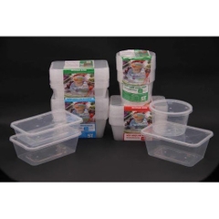 Bộ 10 hộp nhựa vuông 1000ml-750ml-550ml đựng thực phẩm bảo quản trong tủ lạnh, đựng kim chi