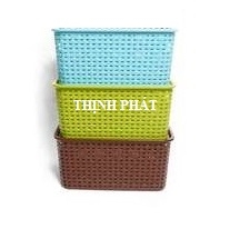Combo 3 Giỏ đựng đồ có nắp Hàng Chính Hãng - Giao màu ngẫu nhiên