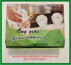 Combo 12 ống giác hơi thủy tinh cao cấp Hàng Chính Hãng