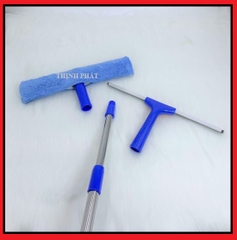 BỘ LAU KÍNH INOX CAO CẤP 1,4m thu gọn 0,85m - HÀNG CHÍNH HÃNG
