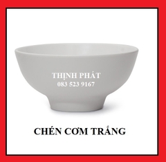 Bộ 10 CHÉN NHỰA MELAMINE TRẮNG CAO CẤP HÀNG CHÍNH HÃNG