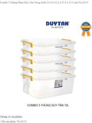 Thùng chữ nhật 10 lít Duy Tân