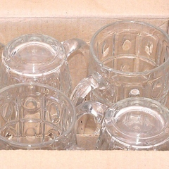 Bộ 6 ly quai thủy tinh UG 316 Thái Lan - Ly uống bia Thái Lan hàng chính hãng