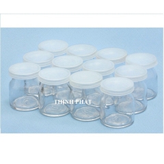 Bộ 12 hũ sữa chua thủy tinh