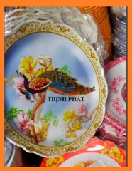 Mâm ngũ quả - Dĩa chưng ngũ quả ngày tết nhựa Melamine cao cấp 36cm-GIAO MÀU NGẪU NHIÊN