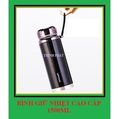 BÌNH GIỮ NHIỆT NÓNG LẠNH NẮP KIM CƯƠNG CAO CẤP 1500ml - GIAO MÀU NGẪU NHIÊN