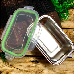 COMBO Bộ 3 Hộp BẢO QUẢN thực phẩm INOX 304 có NẮP. DỤng cụ đựng chứa trữ ĐA NĂNG trong tủ lạnh AN TOÀN SỨC KHOẺ đồ ăn luôn TƯƠI NGON CHUYÊN NGHIỆP