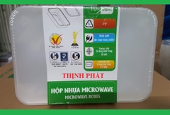 Lốc 10 hộp nhựa đựng thực phẩm chữ nhật có nắp Microwave trong suốt trữ đông an toàn- dung tích 550ml 750ml 1000ml.