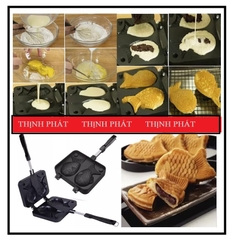 Khuôn Làm Bánh Cá Nướng Taiyaki Nhật Bản Chống Dính Cao Cấp Size Lớn Hàng Chính Hãng